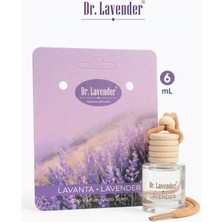 Dr. Lavender Lavanta Kokulu Oto Parfüm 6 ml Bambu Kapaklı Askılı Cam Şişe  Araç Kokusu