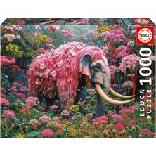 Educa 1000 Parçalık Çiçekli Fil Puzzle - 20229 - Floral Elephant