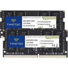 Timetec Premium 32 GB Kıt (2X16 Gb) Ddr4 3200 Mhz (DDR4-3200) PC4-25600 Ecc Olmayan Arabelleksiz 1.2 V CL22 2rx8 Çift Sıralı 260 Pin Sodımm, Amd ve Intel Oyun Dizüstü Dizüstü Bilgisayar Bellek Ram'i