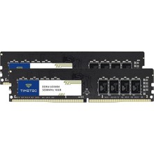 Timetec Premium 32GB KIT(2X16GB) Ddr4 3200MHZ PC4-25600 CL16 1,35V Ecc Olmayan Arabelleksiz Oyun ve Grafikler Için Tasarlandı Amd ve Intel Masaüstü Bilgisayar Bilgisayar Bellek Modülü ile Uyumlu