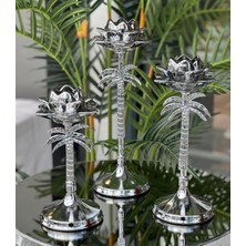Maviessa Palmiye Model Şamdan Seti-3 Parça