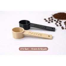 Muraytekno Kahve Yazılı Kahve Ölçü Kaşığı (2 Adet) | Espresso & Filtre Kahve | Set-Renk Seçenekli