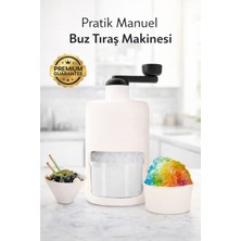 4Berry Manuel Buz Kırma Aparatı – 500 ml Hazneli, Kol Çevirmeli Ice Crusher, Slushie ve Frozen Içecek Yapıcı