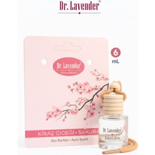 Kiraz Çiçeği Oto Parfüm 6 ml Bambu Kapaklı Askılı Cam Şişe Araç Kokusu