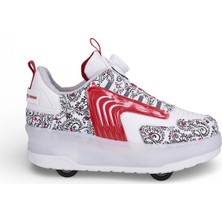 YVZ Patenli Işıklı Spor Ayakkabısı & Tekerlekli Sneakers Paten Ayakkabı Ortopedik Modeli Silikon Teker