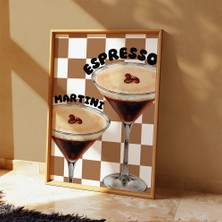 Des Vu Print Espresso Martini Kokteyl Temalı Mutfak Posteri