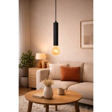 Mars Concept Minimal Silindir Sarkıt Avize - Modern Tekli Tavan Aydınlatma Metal Gövde