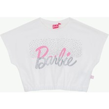 Barbie Eflatun Kız Çocuk Taşlı T-Shirt BRB6SG-TST6040