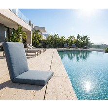 Pafu Tera Outdoor Su Geçirmez Taşınabilir Mekanizmalı Şezlong - Gri-Mavi