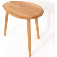 Baupor Doğal Ahşap Zigon Sehpa Masif 3'lü Set