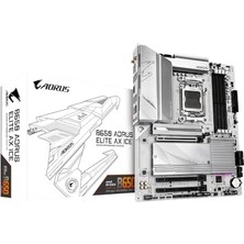 Gigabyte Gıgabyte B650 Aorus Elıte Ax Ice Anakart - Amd Ryzen 9000 Cpu'ları, 12+2+2 Fazlı Dijital Vrm'yi, 8000 Mhz'e Kadar Ddr5 (Oc), 1xpcıe 5.0 + 2xpcıe 4.0 M.2, Wi-Fi 6e, 2.5gbe Lan, USB 3.2 Gen 2x2'yi