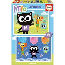 Educa 2X20 Parça Milo Kız ve Erkek Çocuk Puzzle - 3-5 Yaş - 19541