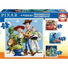 Educa Puzzle - 12+16-20+25 Parça Disney Pixar Kademeli 3-5 Yaş Çocuk Puzzle/yapboz