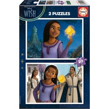 Educa 2X20 Parça Çocuk Puzzle - Disney Wish - 3-5 Yaş Kız Çocuk