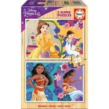 Educa 2X25 Parça Disney Prensesleri Kız Çocuk Ahşap Puzzle (3-5 Yaş)