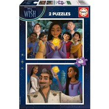 Educa 2X48 Parçalık Ikili 4-6 Yaş Çocuk Puzzle - Disney Wish - Kız Çocuk