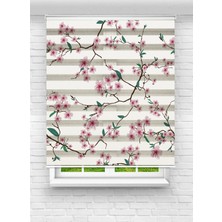 Enzo Home Sakura Çiçek Desenli Baskılı Zebra Stor Perde – Dekoratif Modern Zebra Perde