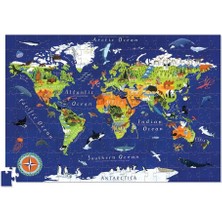 Crocodile Creek Poster Puzzle - 200 Parça - Dünya