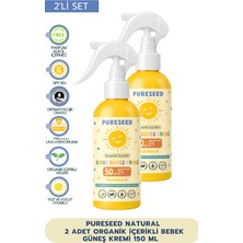 Pureseed Natural 2'li Set Organik Içerikli Bebek Güneş Kremi Çok Yüksek Koruma Spf 50+