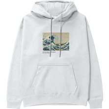 The Lucid Lab Kanagawa Oki Nami Ura Hoodie - Beyaz