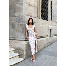 Gacha Omuz Fırfır Elbise