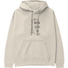 The Lucid Lab Gibson Les Paul Gitar Hoodie - Krem