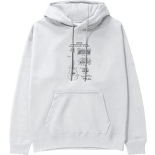 The Lucid Lab Gibson Les Paul Gitar Hoodie - Beyaz