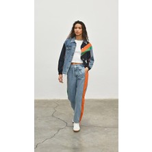 by Eylül Ertürk Colorblock Renkli Kot Pantolon