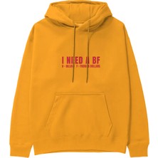 The Lucid Lab I Need A Bf Hoodie - Turuncu
