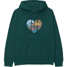 The Lucid Lab Here Comes The Sun Hoodie - Koyu Yeşil