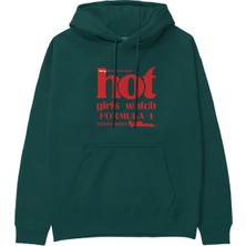 The Lucid Lab Hot Girls Watch Formula 1 Hoodie - Koyu Yeşil