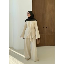 Moda Aksa 6020 Keten Broş Takım Naturel