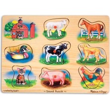 Melissa & Doug Ahşap Sesli Yapboz - Çiftlik Hayvanları