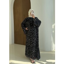 Moda Aksa Bambi Desen Nizwa Elbise Siyaha