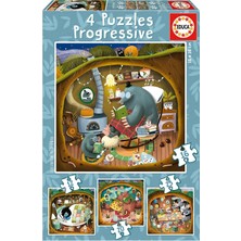 Educa 12+16+20+25 Parça Orman Masalları Kademeli 3-5 Yaş Çocuk Puzzle/yapboz