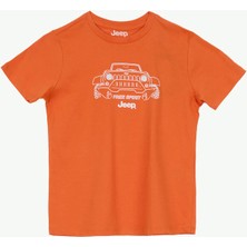Jeep Turuncu Erkek Çocuk Baskılı T-Shirt J6SB-TST7673