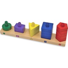 Melissa & Doug Ahşap Renkli Şekil Dizme