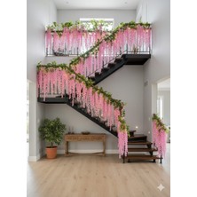 Bakburaya Yapay Çiçekçilik 12'li Yapay Sarkan Akasya Çiçeği Koyu Pembe