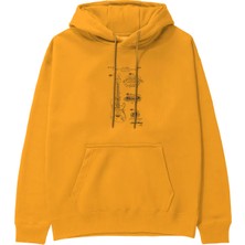 The Lucid Lab Fender Stratocaster Gitar Hoodie - Turuncu