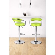 Boombar Monica Bar Sandalyesi - Yeşil Deri - 9510Q0110