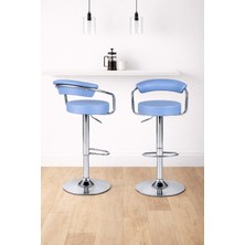 Boombar Monica Bar Sandalyesi - Mavi Deri - 9510Q0119