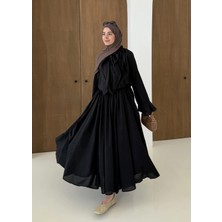 Moda Aksa H&m Etekli Vual Takım Siyah