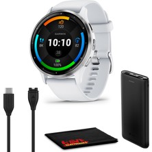 Garmin Venu 3 Gelişmiş Fitness ve Health Tracker Gps, 14 Days Battery Life With Silver Steel Bezel And 45MM Whitestone Case & Silikon Band 1.4 Inç Amoled Touch Ekran Görüntüsü