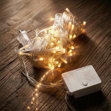 Esranın Dünyası 10M 100 LED Damla Uçlu Gün Işığı Şeffaf Kablo