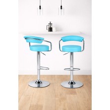 Boombar Monica Bar Sandalyesi - Turkuaz Deri - 9510Q0111