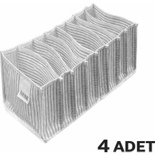 Magic Lady 4 Adet 8 Gözlü Çekmece ve Dolap İçi Akordiyon Düzenleyici Organizer L Beden - 4'lü Paket