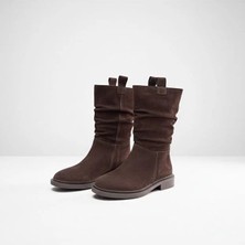 Ne&Ve Shoes Süet Hakiki Deri Körüklü Rahat Kadın Günlük Çizme