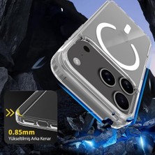 17 Pro Şeffaf Kılıf – M-Safe Hybrid Kapak, Manyetik Şarj Uyumlu, Darbeye Dayanıklı Air Space Köşe, Kamera ve Ekran Koruma (17 Pro)
