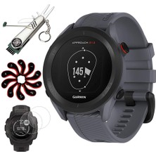 Garmin 010-02472-00 Approach S12 Gps Golf Watch, 42K + Yüklü Dersler, Granit Blue Sche With Deco Essentials 2x Ekran Koruyucu, 7-In-1 Multi-Function Golf Tool & Exported Iron Head Covers Setleri