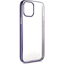 12 Mini / 13 Mini Uyumlu Glitz Ultra-Thin Transparent Protective Soft Tpu Kapak (Mor, 12 Mini / 13 Mini)